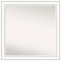 31" x 31" Non-Beveled Craftsman Wood Bathroom Wall Mirror White - Amanti Art: Modern Square Vanity, Includes Mounting Hardware