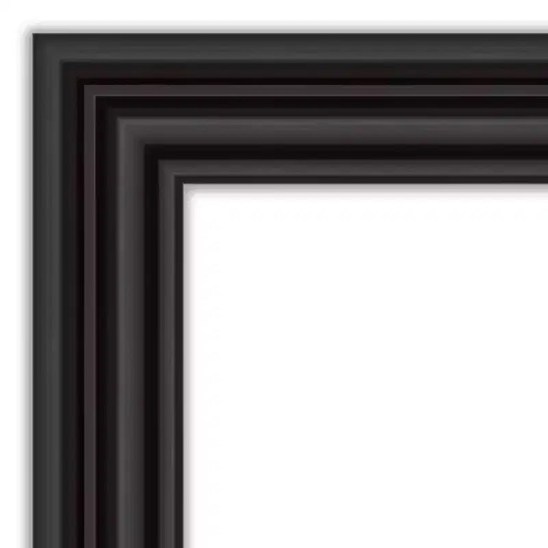 Miroir mural rectangulaire de salle de bain 43" x 32" – Cadre blanc, fixation murale