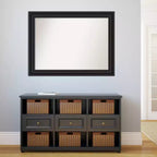 Miroir mural rectangulaire de salle de bain 43" x 32" – Cadre blanc, fixation murale