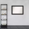 Miroir mural rectangulaire de salle de bain 43" x 32" – Cadre blanc, fixation murale
