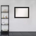 Miroir mural rectangulaire de salle de bain 43" x 32" – Cadre blanc, fixation murale