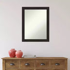 Miroir de salle de bain carré en bois style « Craftsman » de 31 po x 31 po – Blanc, mural