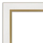 Miroir mural carré de salle de bain 31" x 31" – Cadre en polystyrène marron grain de café