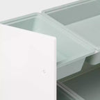 Organisateur de rangement pour jouets à 6 bacs et 3 étagères pour enfants – MDF Blanc
