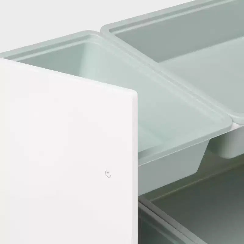 Organisateur de rangement pour jouets à 6 bacs et 3 étagères pour enfants – MDF Blanc