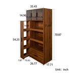 Meuble de cuisine haut de 179,9 cm avec tiroir et étagère coulissante à plusieurs niveaux