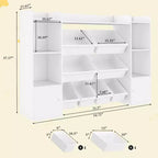 Étagère à Livres pour Enfants avec 8 Bacs de Rangement Amovibles, Étagère à Livres et Rangement de Jouets pour Enfants, 2 Armoires de Rangement, Convient pour Salle d'Étude, Chambre à Coucher, Chambre d'Enfants