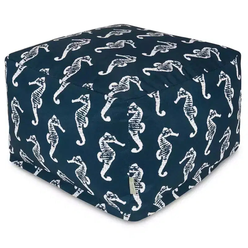Majestic Home Goods,Ottoman Pouf Sea Horse