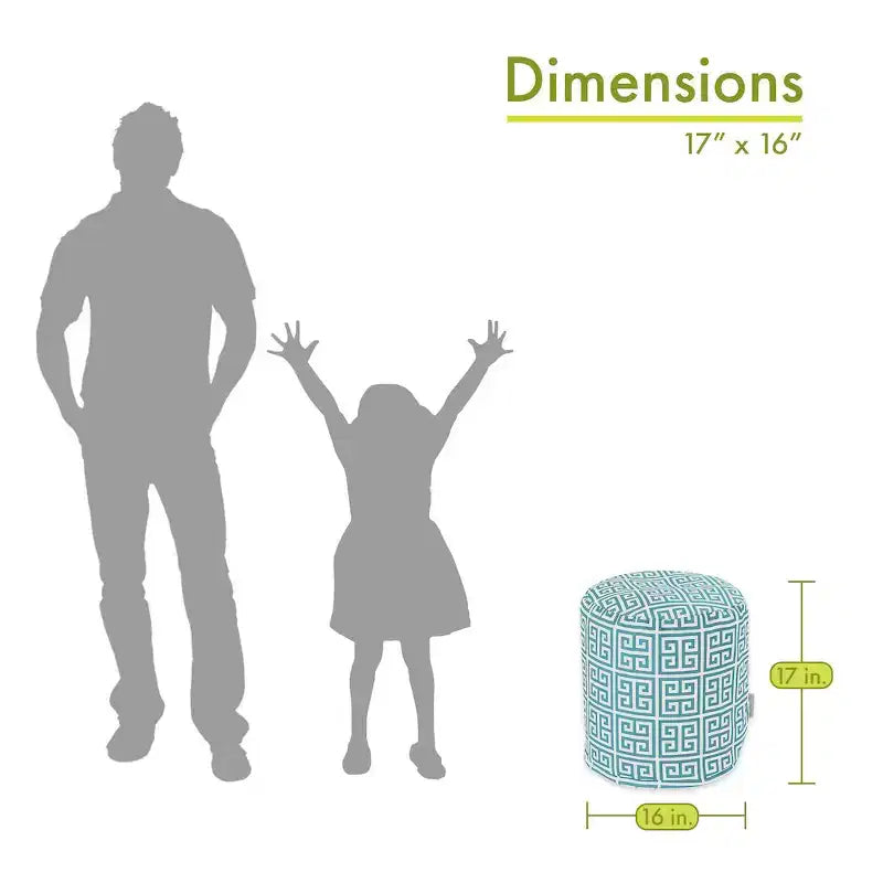 Tour de poufs empilables – Base en bois, Tissu polyester
