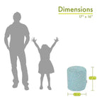 Tour de poufs empilables – Base en bois, Tissu polyester