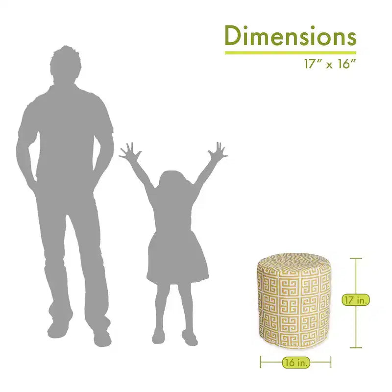 Tour de poufs empilables – Base en bois, Tissu polyester