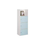 Armoire utilitaire en plastique avec 3 portes et 2 étagères, 45"H x 90"L