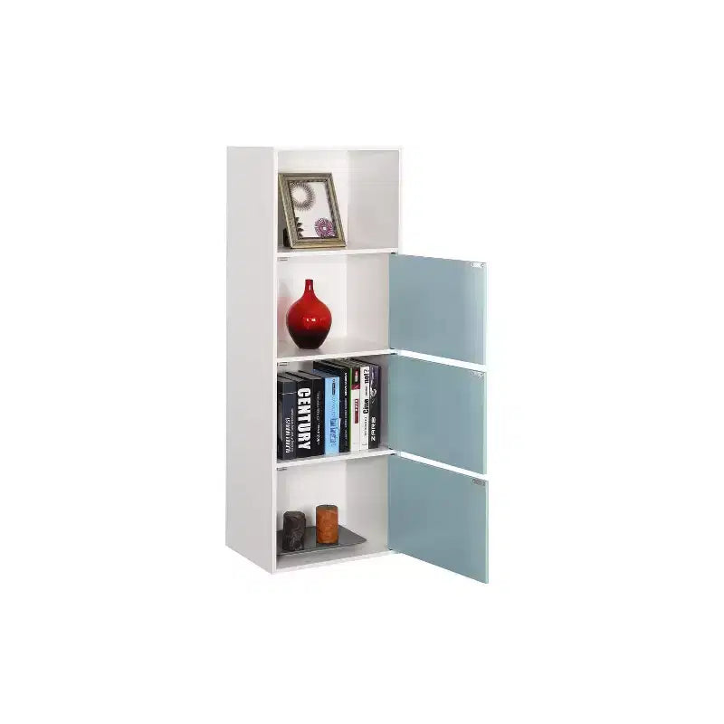 Armoire utilitaire en plastique avec 3 portes et 2 étagères, 45"H x 90"L
