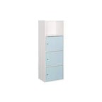 Armoire utilitaire en plastique avec 3 portes et 2 étagères, 45"H x 90"L