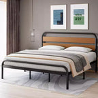 Modern Platform Bed, Industrial Bed Frame, Metal Bed Frame, Easy Assembly, No Box Spring Needed