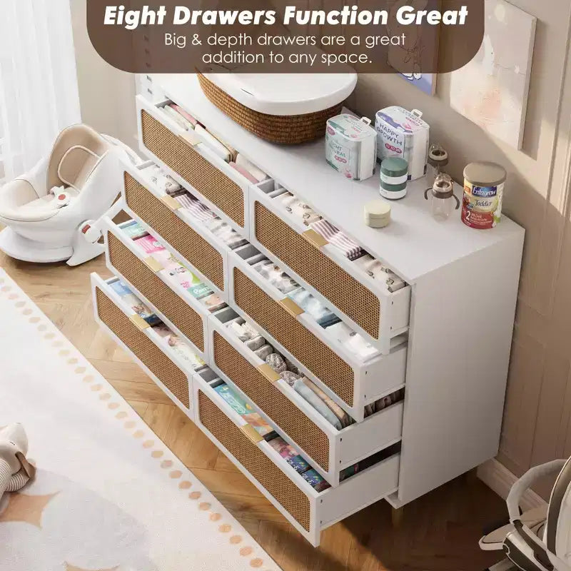 Armoire de chambre haute, idéale pour les tiroirs de grande capacité dans les penderies, avec une surface supérieure. Convient aux salons, aux couloirs