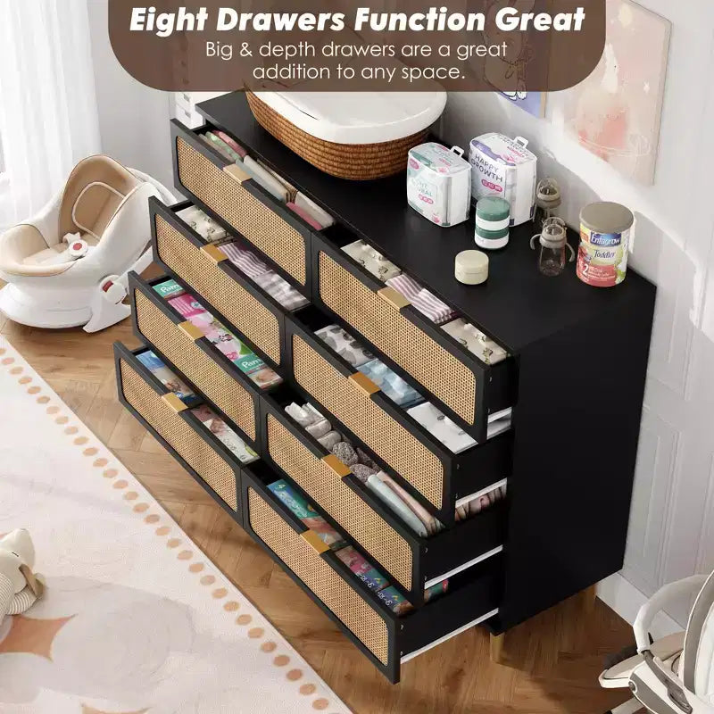 Armoire de chambre haute, idéale pour les tiroirs de grande capacité dans les penderies, avec une surface supérieure. Convient aux salons, aux couloirs