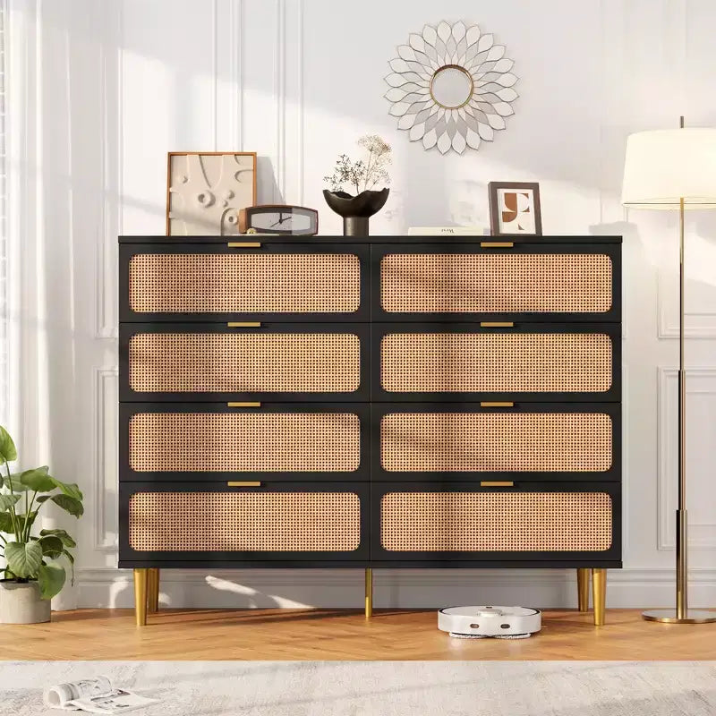 Tall bedroom cabinet, ideal for large-capacity drawers in wardrobes, featuring a top surface. Suitable for living rooms, hallways