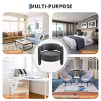 Fauteuil d'appoint moderne en chenille Rembourrage de style Mid-Century, coins arrondis pour salon, chambre, bureau ou café