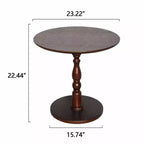 Table basse ovale en bois massif avec double étagère – Salon et bureau