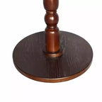 Table basse ovale en bois massif avec double étagère – Salon et bureau