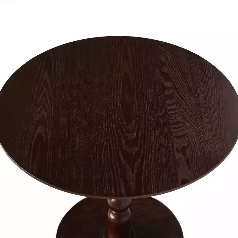 Table basse ovale en bois massif avec double étagère – Salon et bureau