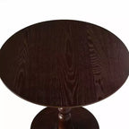 Table basse ovale en bois massif avec double étagère – Salon et bureau