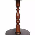 Table basse ovale en bois massif avec double étagère – Salon et bureau