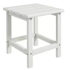 Adirondack Side Table, Square Patio End Table, Weather Resistant 15 Outdoor HDPE Table for Porch, Pool, Balcony