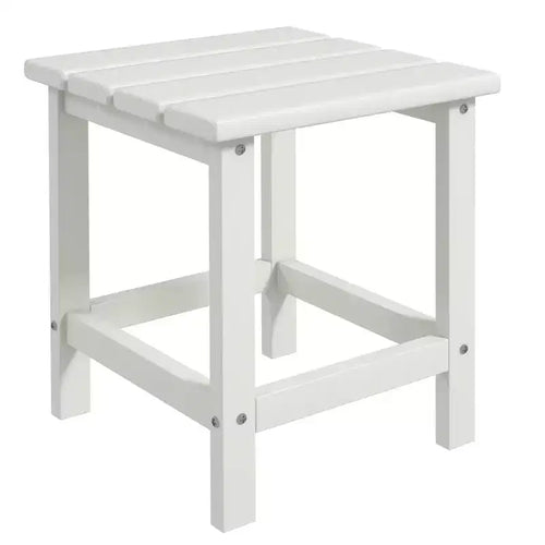Adirondack Side Table, Square Patio End Table, Weather Resistant 15 Outdoor HDPE Table for Porch, Pool, Balcony