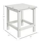 Table d'appoint Adirondack d'extérieur carrée 15" – PEHD résistant aux intempéries