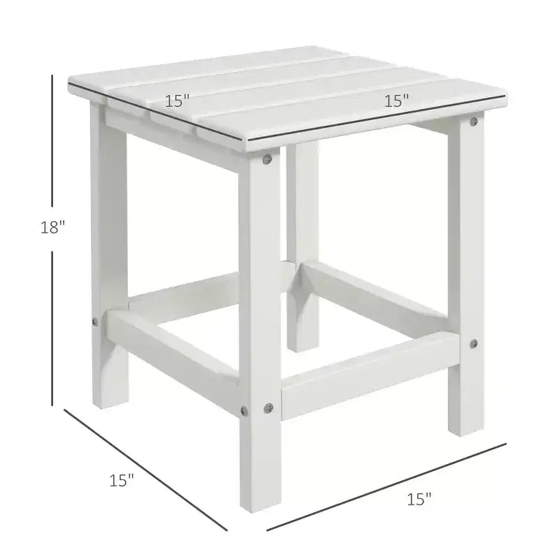 Table d'appoint Adirondack d'extérieur carrée 15" – PEHD résistant aux intempéries