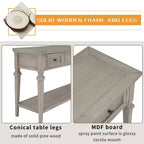 Console d'entrée de ferme avec tiroirs de rangement et étagère inférieure – Bois et MDF