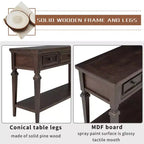 Console d'entrée de ferme avec tiroirs de rangement et étagère inférieure – Bois et MDF