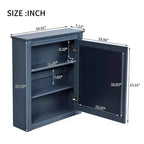 Armoire de toilette rectangulaire de 61 cm (24 po) de largeur x 68,6 cm (27 po) de hauteur, à montage en surface, avec miroir