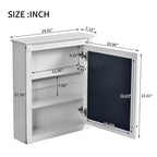 Armoire de toilette rectangulaire de 61 cm (24 po) de largeur x 68,6 cm (27 po) de hauteur, à montage en surface, avec miroir