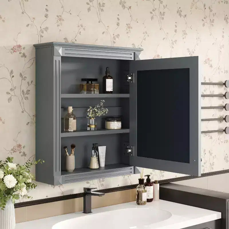 Armoire de toilette rectangulaire de 61 cm (24 po) de largeur x 68,6 cm (27 po) de hauteur, à montage en surface, avec miroir
