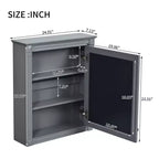 Armoire de toilette rectangulaire de 61 cm (24 po) de largeur x 68,6 cm (27 po) de hauteur, à montage en surface, avec miroir