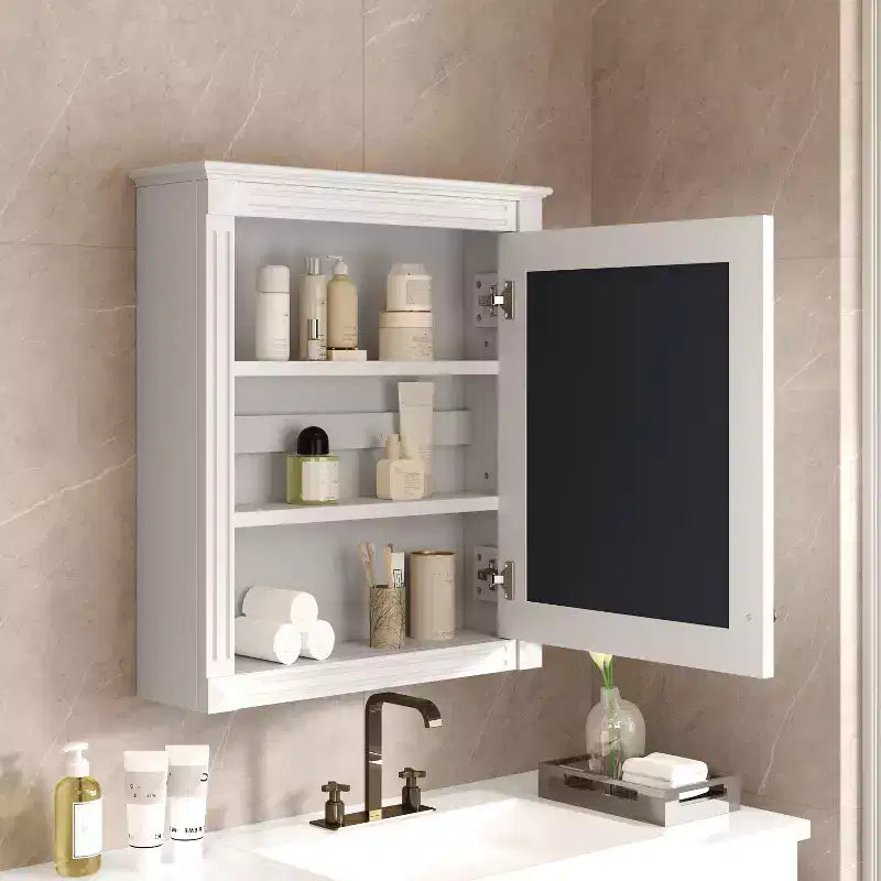 Armoire de toilette rectangulaire de 61 cm (24 po) de largeur x 68,6 cm (27 po) de hauteur, à montage en surface, avec miroir
