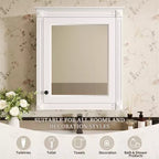 Armoire de toilette rectangulaire de 61 cm (24 po) de largeur x 68,6 cm (27 po) de hauteur, à montage en surface, avec miroir