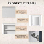 Armoire de toilette rectangulaire de 61 cm (24 po) de largeur x 68,6 cm (27 po) de hauteur, à montage en surface, avec miroir