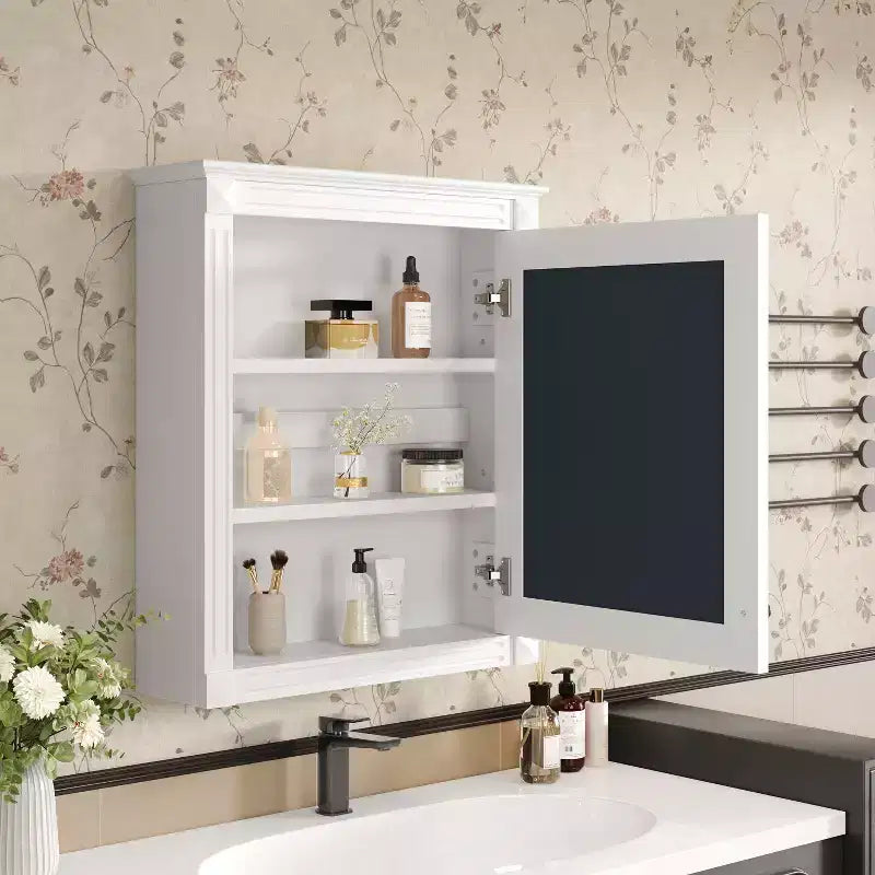 Armoire de toilette rectangulaire de 61 cm (24 po) de largeur x 68,6 cm (27 po) de hauteur, à montage en surface, avec miroir