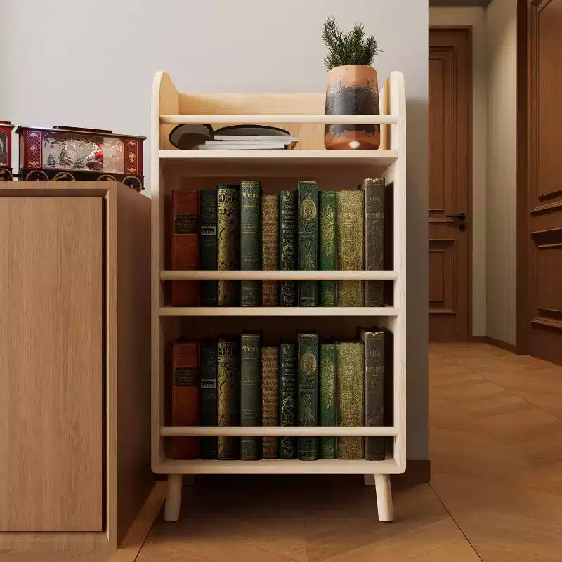 Étagère à livres pour enfants à 3 niveaux 94 cm/117 cm H – Organisateur de rangement de jouets pour tout-petits avec pieds en bois