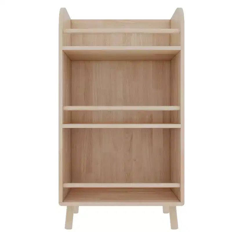 Étagère à livres pour enfants à 3 niveaux 94 cm/117 cm H – Organisateur de rangement de jouets pour tout-petits avec pieds en bois