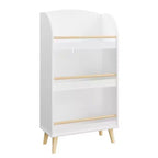 Étagère à livres pour enfants à 3 niveaux 94 cm/117 cm H – Organisateur de rangement de jouets pour tout-petits avec pieds en bois
