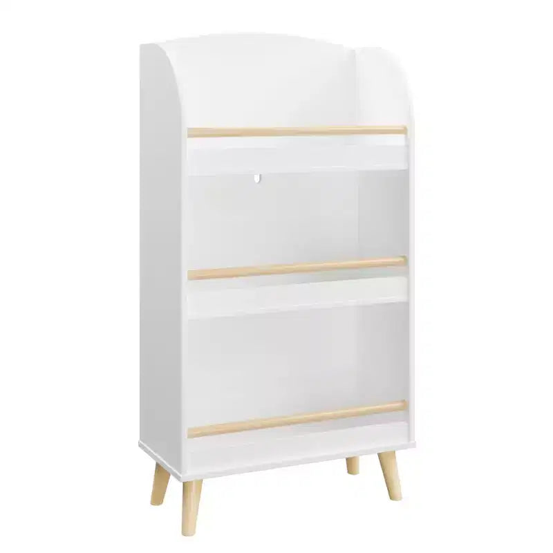 Étagère à livres pour enfants à 3 niveaux 94 cm/117 cm H – Organisateur de rangement de jouets pour tout-petits avec pieds en bois