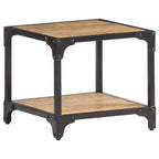 vidaXL Coffee Table End Table Living Room Sofa Table with Shelf Solid Wood