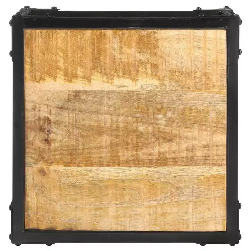 Table Basse en Bois d'Acacia Massif avec Étagère – Table d'Appoint et de Canapé pour Salon