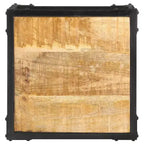 Table Basse en Bois d'Acacia Massif avec Étagère – Table d'Appoint et de Canapé pour Salon