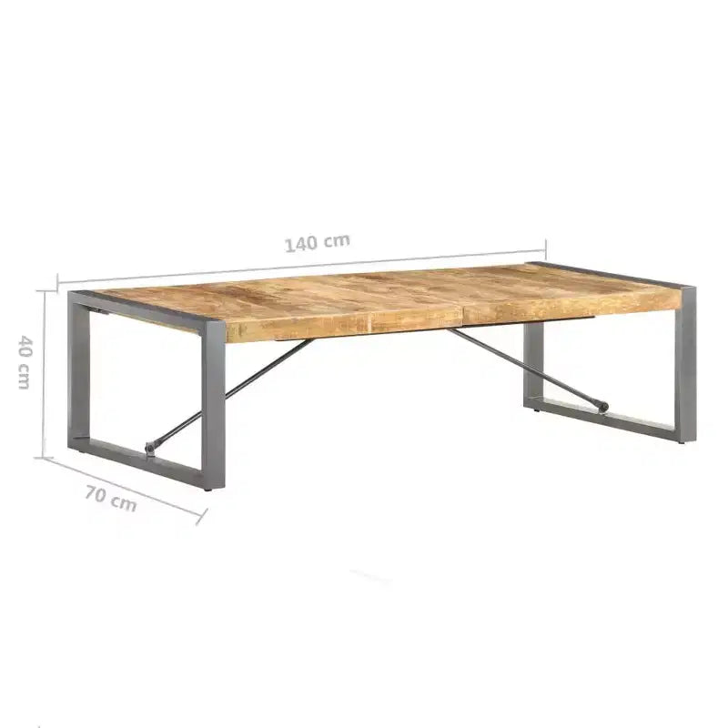 Table basse d'appoint en bois de manguier – Table de canapé et table d'appoint pour le salon